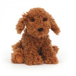 Peluche perro lanas marrón 23cm