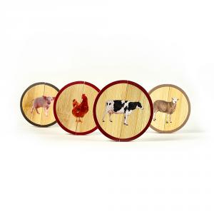 Circles Set 4 puzles magnéticos 2 piezas animales de granja