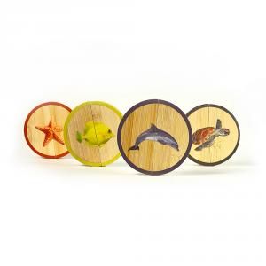 Circles Set 4 puzles magnéticos 2 piezas animales marinos