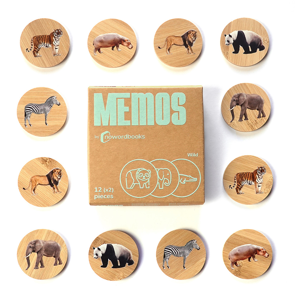 Memory bambú animales salvajes