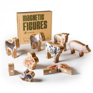 Set mitades animales de granja magnéticos 16 piezas