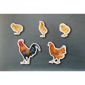 Set familia de gallinas magnética 5 piezas