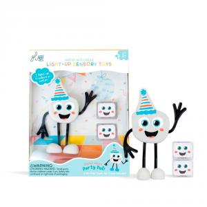 Set personaje Party Pal y 2 cubos multicolor con luz Glo Pals