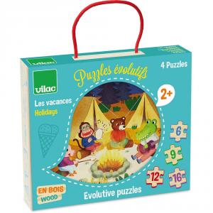 Set de puzzles progresivos Las vacaciones: 6, 9, 12 y 16 piezas