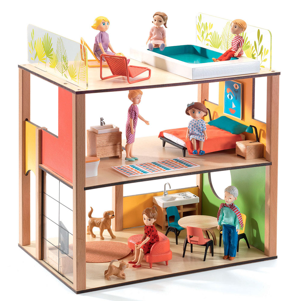 Casa de mu ecas madera Djeco Juguetes Dideco