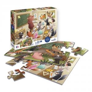 Set dos puzzles Viva el colegio 24 piezas Calypto