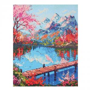 Cuadro mosaico con diamantes lago 40x50cm Diamond painting