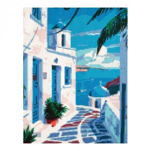 Cuadro mosaico con diamantes Grecia 30x40cm Diamond painting