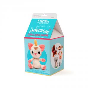 Set de ganchillo DIY gato unicornio amigurumi