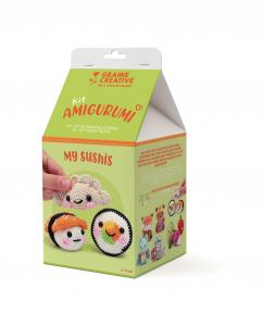 Set de ganchillo DIY maki y sushi amigurumi