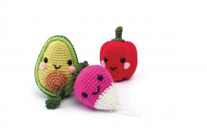 Set de ganchillo DIY vegetales amigurumi