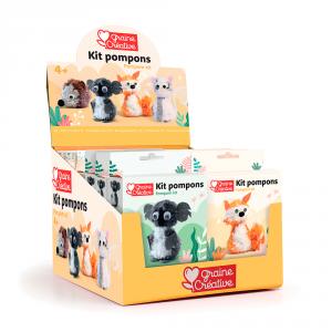 Expositor kits pompons con contenido 12 unidades
