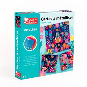 Set 3 tarjetas para metalizar insectos