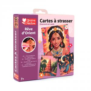 Set 3 tarjetas para decorar con diamantes India