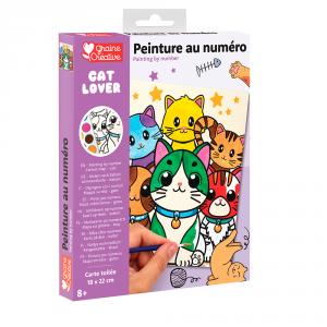 Set pintar por números gatos