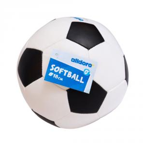 Pelota blanda 18cm diseño fútbol.