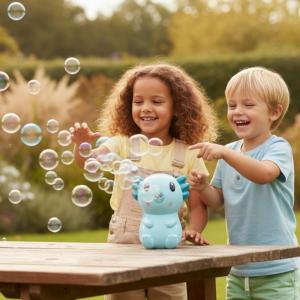 Máquina de pompas ajolote con repuesto 100ml