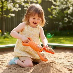 Pinzas de mano langosta naranja para recoger y excavar