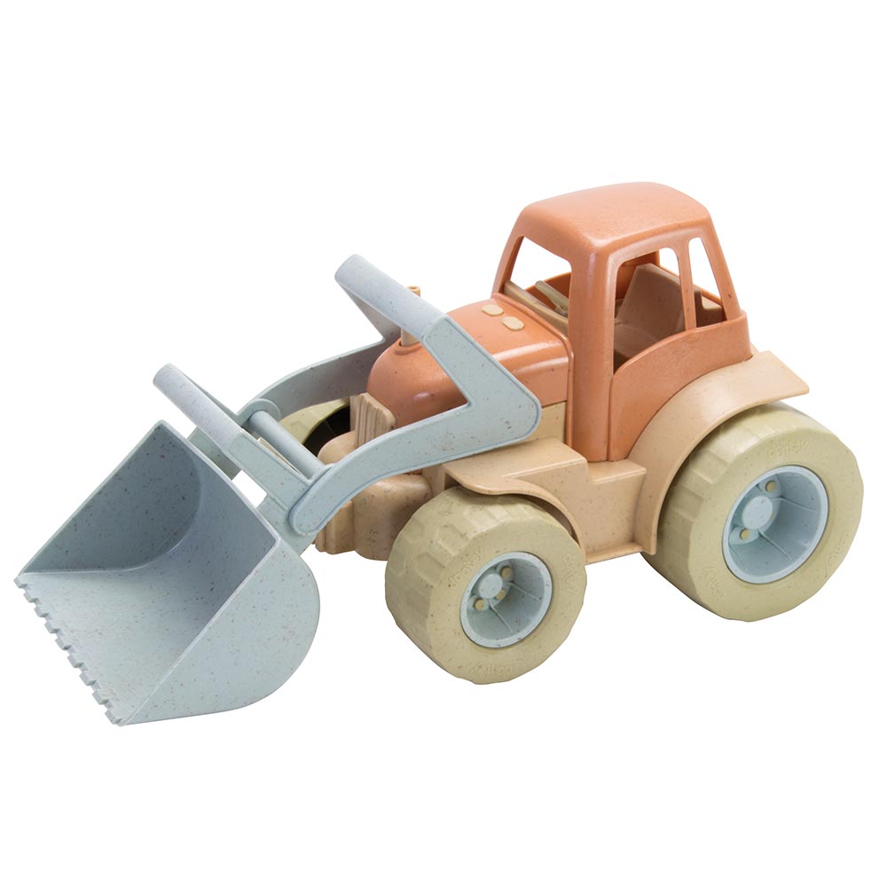 Tractor con pala de juguete sale