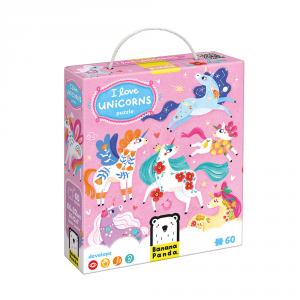Puzzle I love unicorns 60 piezas