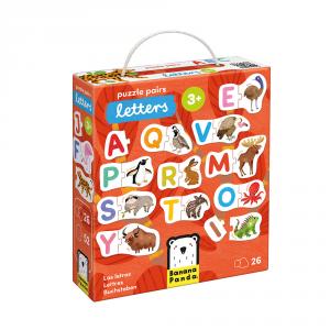 Puzzle parejas letras inglés 52 piezas 26 puzzles