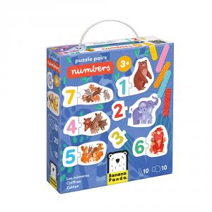 Puzzle parejas números 20 piezas 10 puzzles