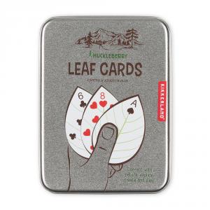 Baraja de cartas en forma de hoja de árbol