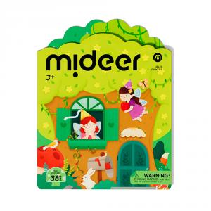 Pegatinas de gel removibles bosque de animales con escenario