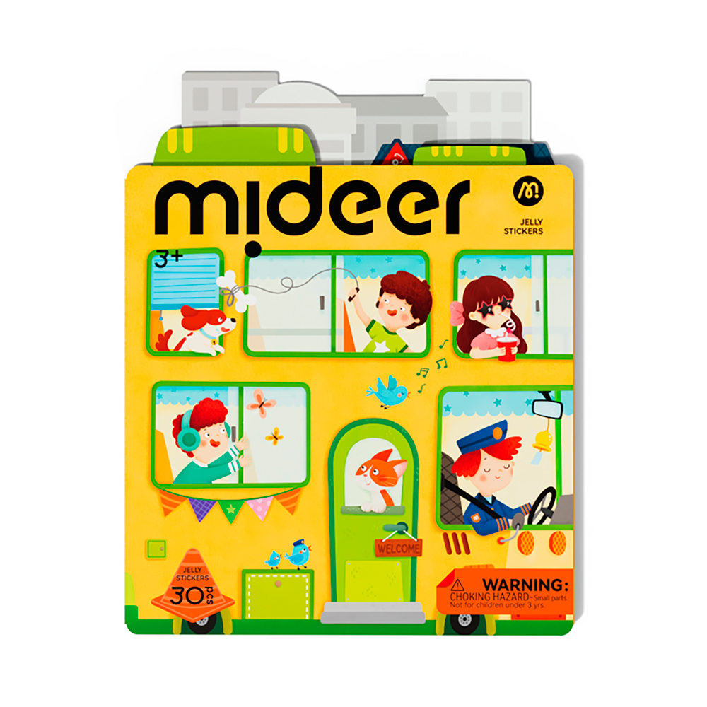 Pegatinas de gel removibles ciudad con escenario