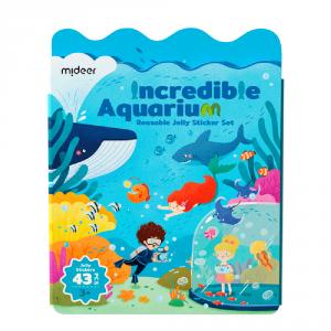 Pegatinas de gel removibles Acuario con escenario