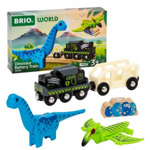 Set tren dinosaurios a pilas con luz