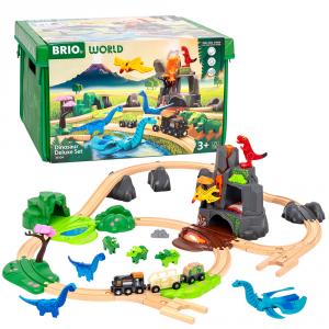 Set circuito tren dinosaurios Deluxe