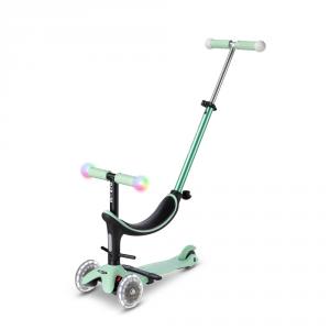 Patinete Micro Mini2Grow Deluxe Magic Led menta