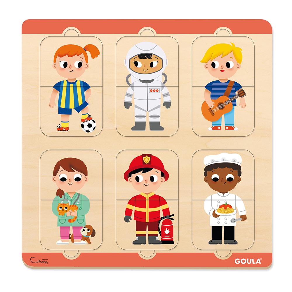 Puzzle mitades profesiones