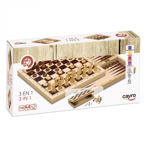 3 en 1: ajedrez, damas y backgammon