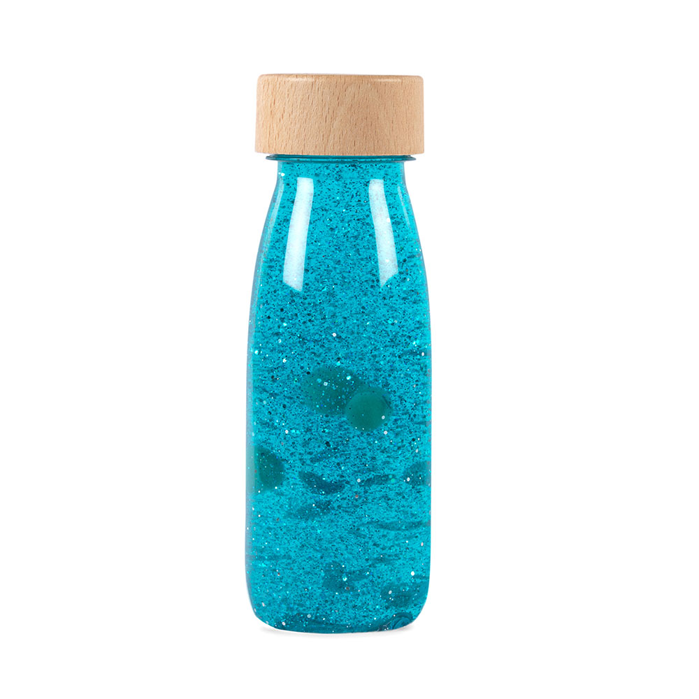 Botella sensorial float azul turquesa :: Petit Boum :: Juguetes