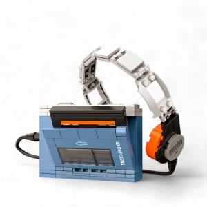 DIY miniatura walkman con cascos vintage Madnesstoys bricks 156 piezas