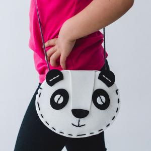 Kit de costura DIY bolso oso panda