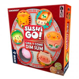 Juego de mesa Sushi Go gira y come dim sum.