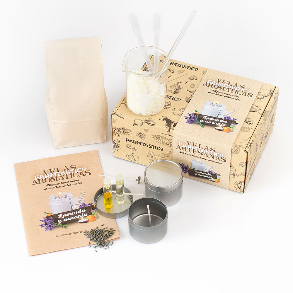 Kit para hacer velas con cera de soja natural :: Farmtastico :: Juguetes ::  Dideco