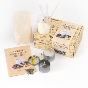 Kit para hacer velas con cera de soja natural