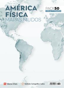Mapas mudos América física pack 50 actividades