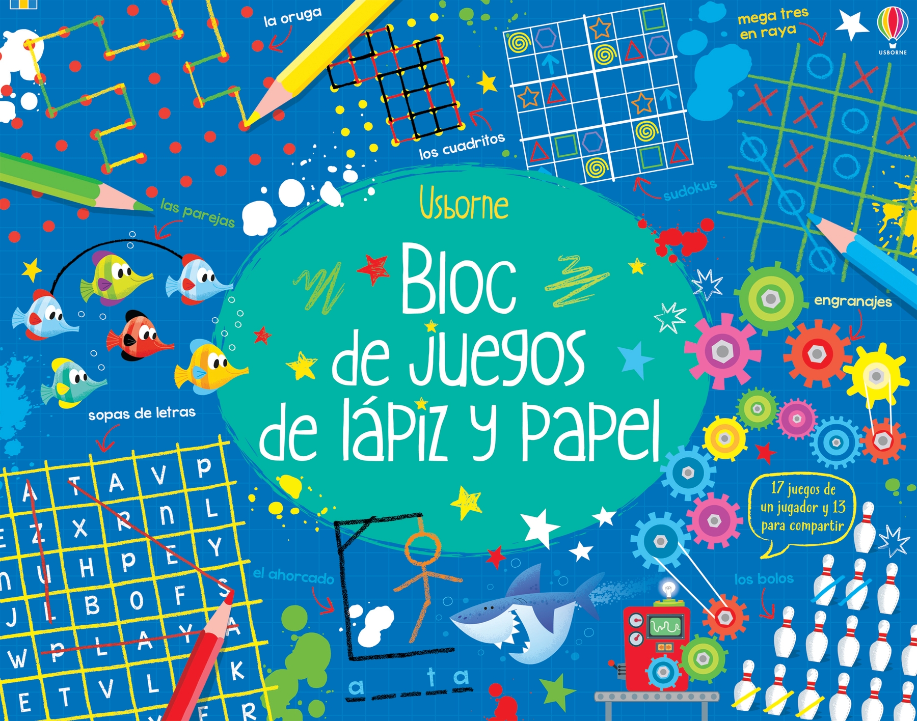 Bloc de juegos de lápiz y papel