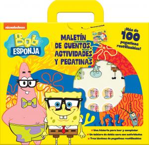 Bob Esponja. Maletín de cuentos, actividades y pegatinas