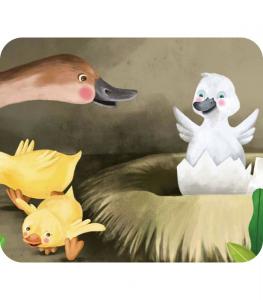 Teatro Kamishibai Mini con cuento El patito feo (Serie A4 Family)