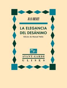 La elegancia del desánimo
