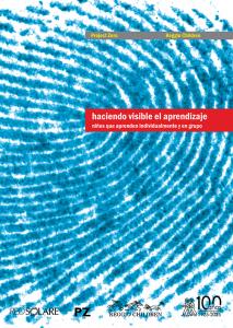 Haciendo visible el aprendizaje. Niños que aprenden individualmente y en grupo