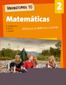 Vacaciones 10. Matemáticas 2 ESO