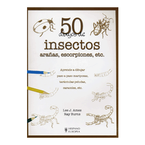 50 dibujos de insectos, arañas, escorpiones, etc.