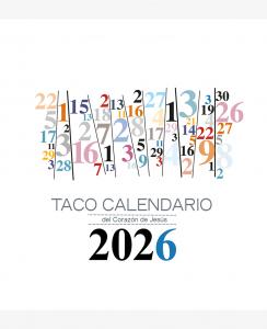 Taco Calendario del Corazón de Jesús - Mesa Números - 2026